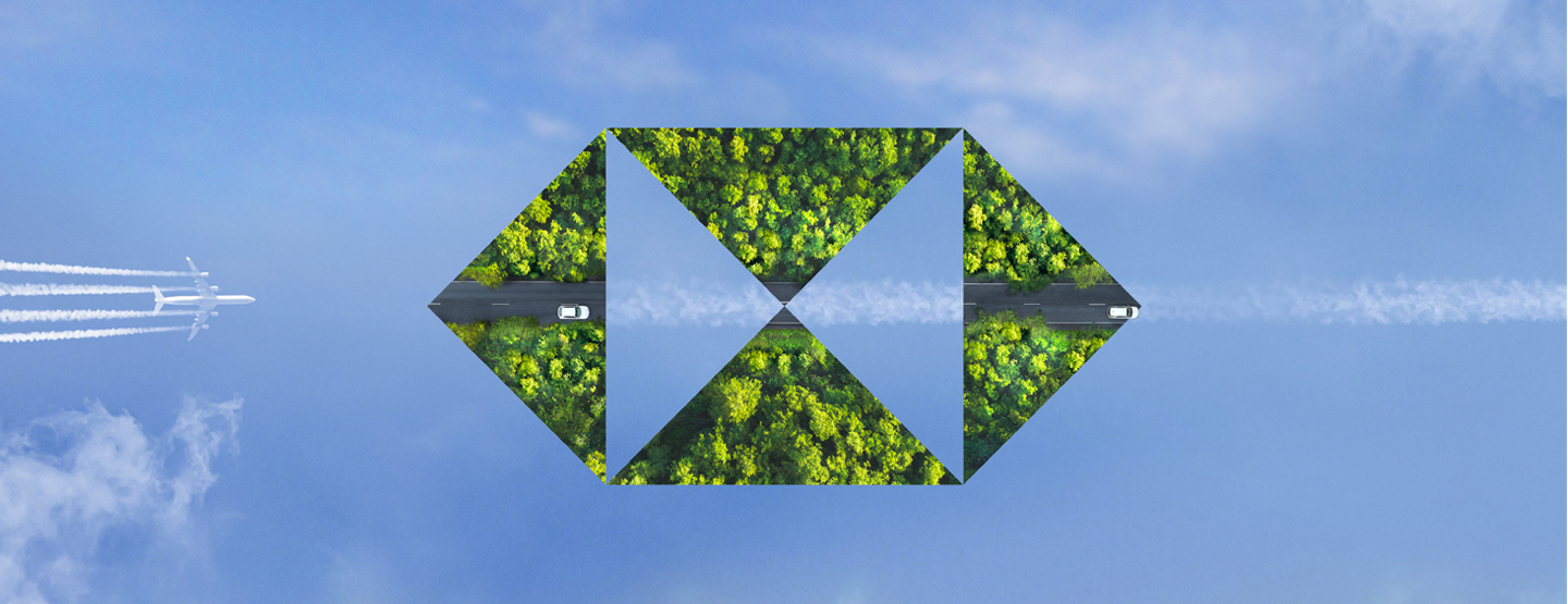 Countryside road superimposed on a clear sky.